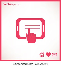 Tablet Illustration. Flat Vector Icon