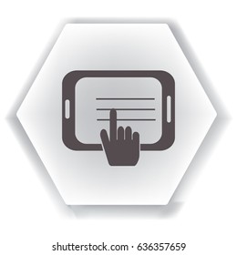 Tablet Illustration. Flat Vector Icon