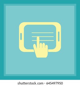 Tablet Illustration. Flat Vector Icon