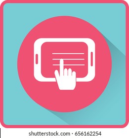 Tablet Illustration. Flat Vector Icon