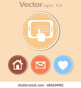 Tablet Illustration. Flat Vector Icon
