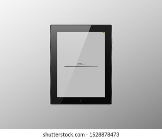 Tablet illustration. On white background. Pc computer ,tablet. modern technology device .Realistic display background. Vector