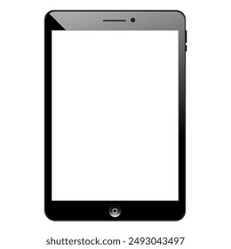 Tablet illustration vector designer with white background