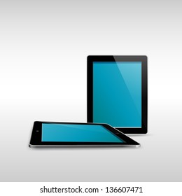 Tablet illustrator isolated on white background.EPS10