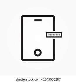tablet input password sign icon