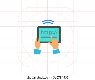 Tablet Internet Connection Icon