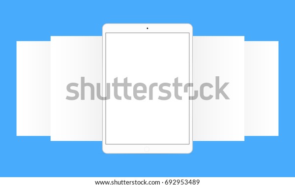 Tablet Ipad App Screen Mockup Blank Stock Vector Royalty Free