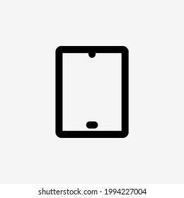 Tablet or iPad Icon. Perfect for smartphone industry, packaging design element, or UI design elements, etc.