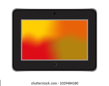 tablet in ipad style black color with trending backgrounds