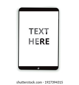 TABLET IPAD VECTOR MOCKUP NEGRO