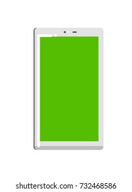 Tablet isolated front view vector illustration