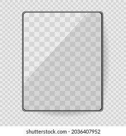 Tablet isolated on transparent background ,  Flat Modern design , Illustration Vector  EPS 10