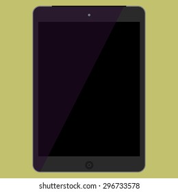 Tablet isolated on yellow background