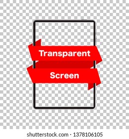 Tablet isolated. Screen tablet transparent empy isolated background. Realistic device. Vector illustration