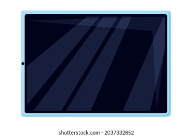 Tablet isolated in white background. Mobile device front view. Flat vector illustration