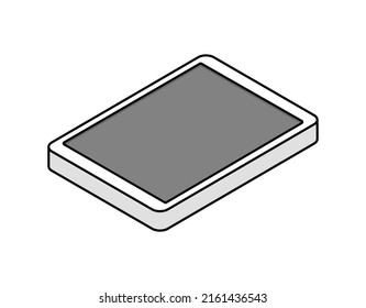 Tablet isometric design icon. Vector web illustration. 3d colorful concept