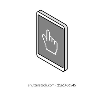 Tablet isometric design icon. Vector web illustration. 3d colorful concept