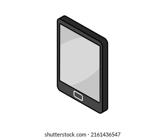 Icono de diseño isométrico de Tablet. Ilustración web de vectores. 3.ª colorida concepción