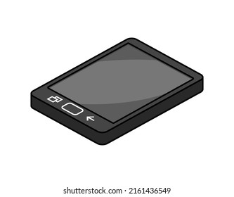 Tablet isometric design icon. Vector web illustration. 3d colorful concept