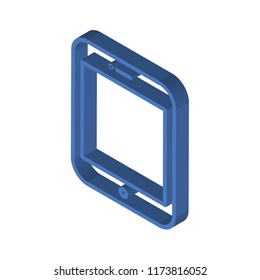 Tablet isometric left top view 3D icon