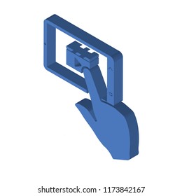 Tablet isometric left top view 3D icon