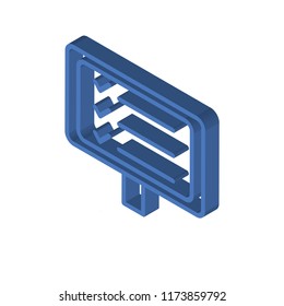 Tablet isometric left top view 3D icon