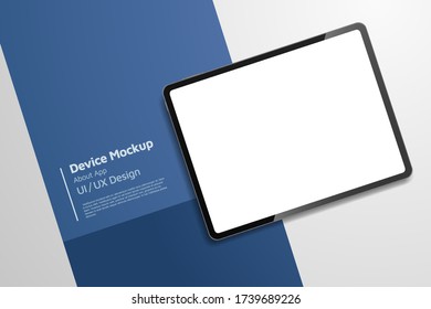 Tablet isometric perspective view. Template for infographics or presentation UI design interface. vector illustration