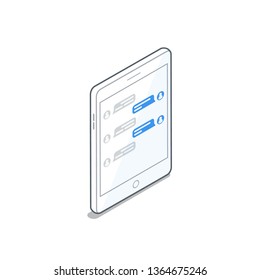 tablet Isometric Vector Illustration Created For tablet