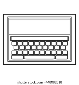 tablet with keyboard on screen icon