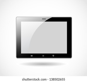 Tablet, laptop monitor isolated on white background vector