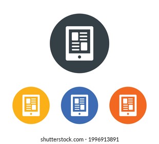 Tablet or laptop touch screen icon symbol. Vector illustration. Technology concept