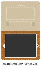 Tablet with leather cover