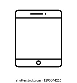 Tablet Line Black Icon