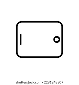 Comprimido. Icono de línea, negro, icono de tablet. Vector.