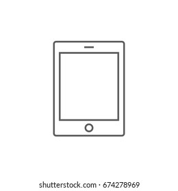 Tablet line icon. Line icons with flat design elements on white background. Symbol for your web site design, logo, app, UI. Vector illustration, EPS