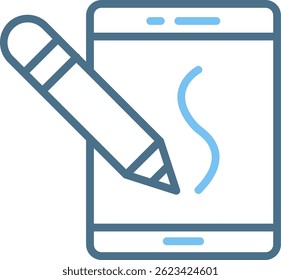Tablet Line Two Colour Icon