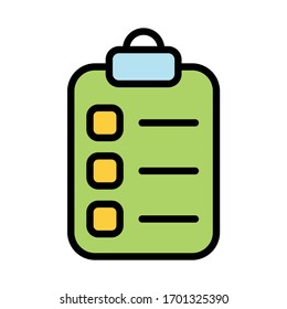 tablet lineal color vector icon isolated on white. planchette flat icon for web, mobile and user interface design