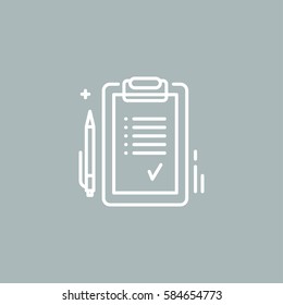 The tablet with the list line logo