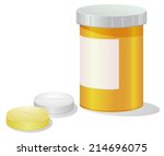 Tablet and medicine container vector