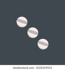 Medicina de tabletas en diseño de Vector plano.