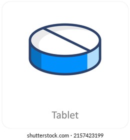 Concepto De Icono De Comprimido Y Medicina