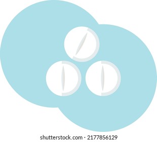Tablet medicine icon set. Vector illustration 