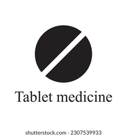tablet medicine icon vector template illustration logo design