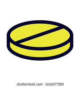 Tablet Medicine. Simple Vector Color Icon.