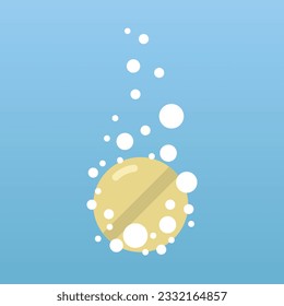 Tablet medicine that dissolves in water.