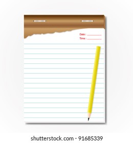 Tablet memo sheet for list.