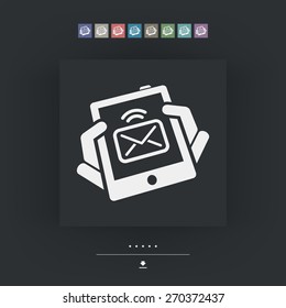 Tablet message icon