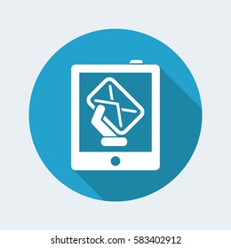 Tablet message icon