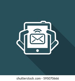 Tablet message icon