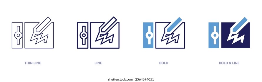Tablet methods icon in 4 different styles. Thin Line, Line, Bold, and Bold Line. Duotone style. Editable stroke.